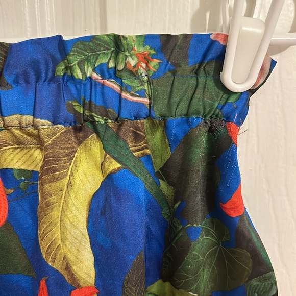Alice + Olivia Alaine Drawstring Waist Short Tropical Sunrise Sapphire Size XS - Picture 7 of 12
